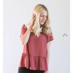 Le Lis Peter Pan Collar Peplum